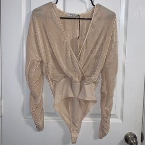 Pleated Bodysuit